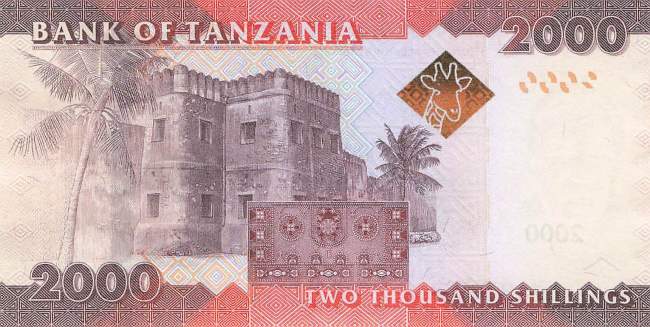 2000 Schillings Tansania P.42b 2015